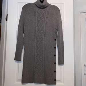 J crew turtle neck dress button side closure
